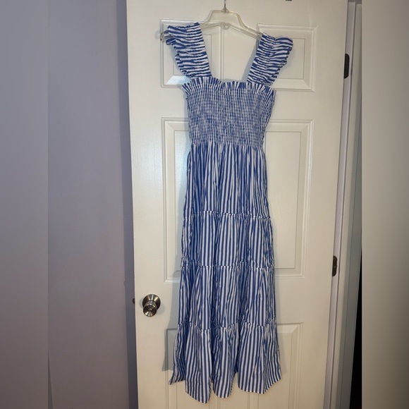 NWT Quince organic cotton smocked midi dress - Picture 8 of 8